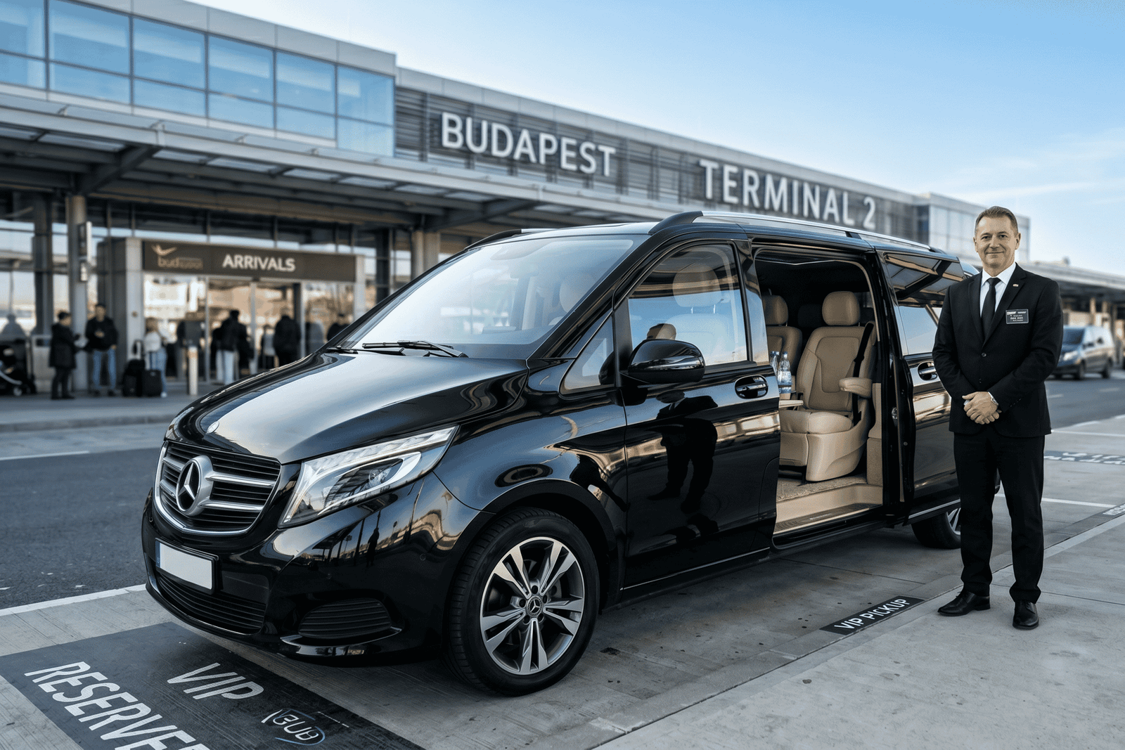 Privé transfer: van BUD luchthaven naar Boedapest stad