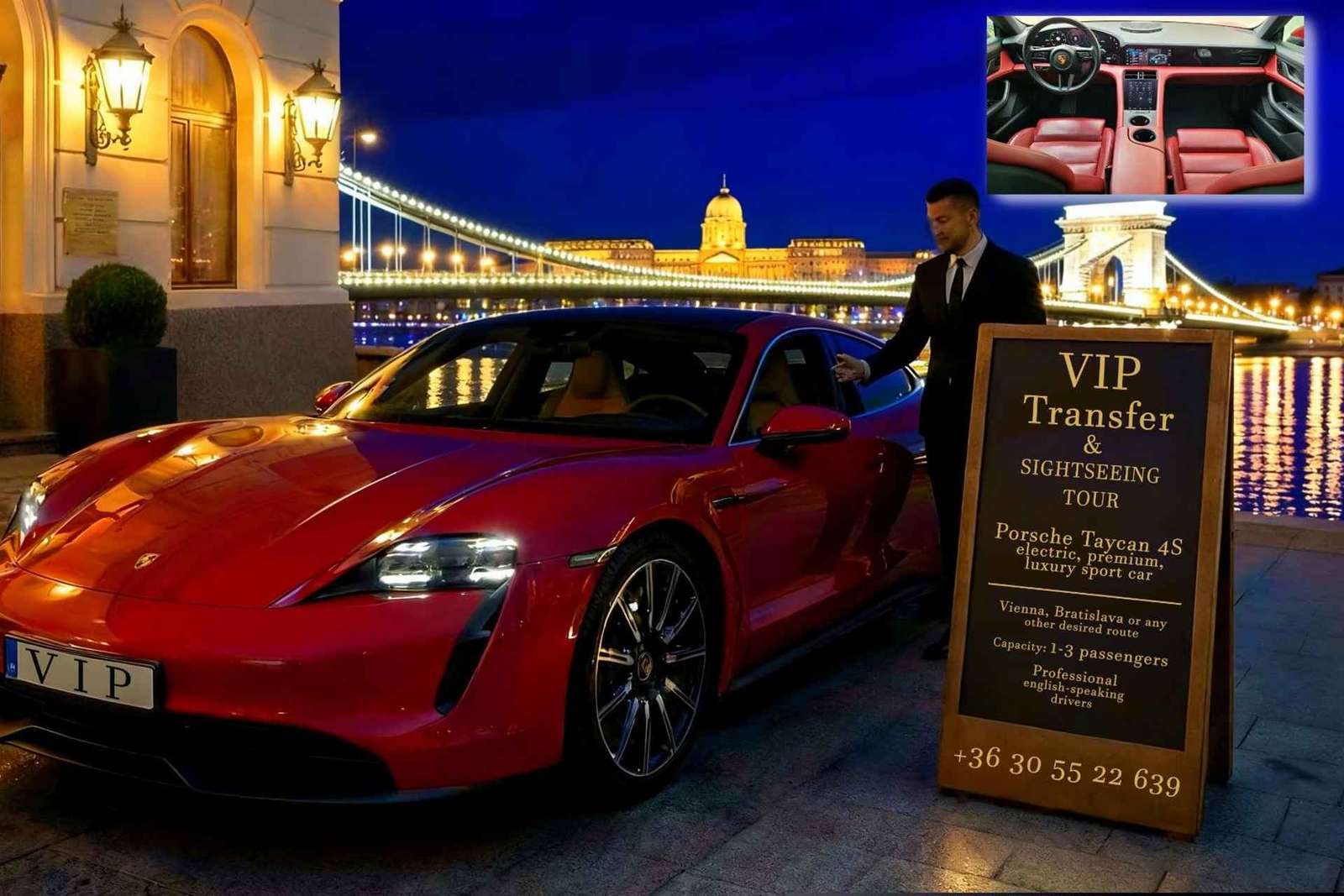 Boedapest: privéstadstour in een elektrische luxe Porsche Taycan
