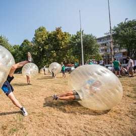Boedapest: bubble football-ervaring met bier