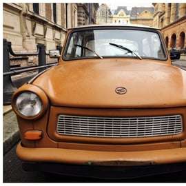 Trabant-transfer naar Memento Park met rondleiding